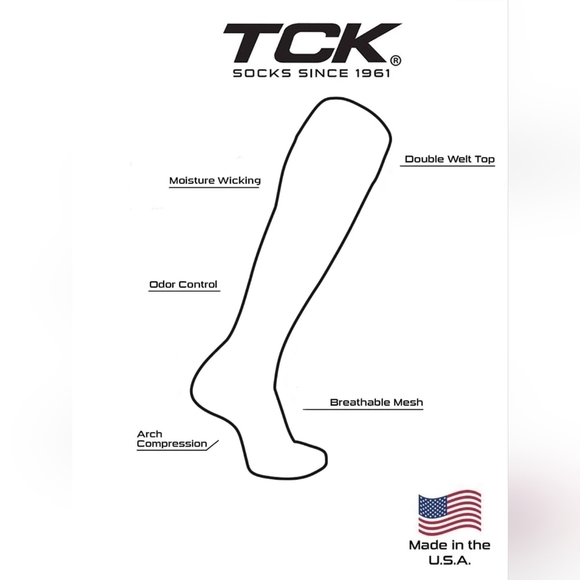 TCK Performance Baseball/Softball Socks - Picture 3 of 4